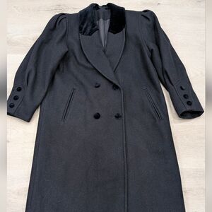 Vintage Les Modes Ellabee Black Women's Coat Ptp 20
